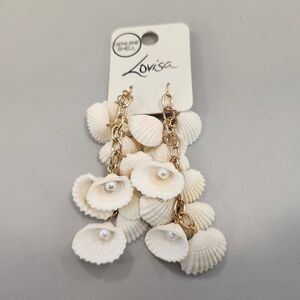 NWT Lovisa Gold-Tone Genuine Shell Drop Earrings